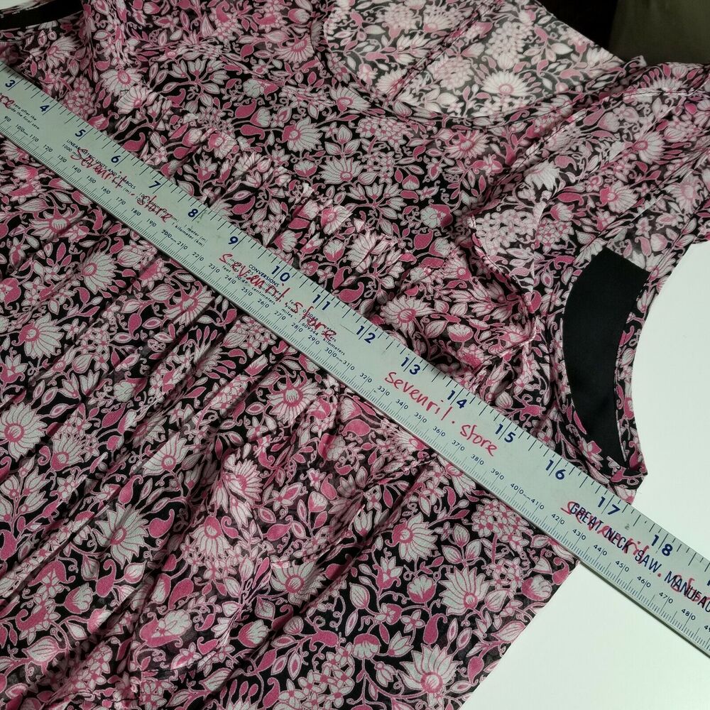 NWT Shoshanna Dalila Silk Popover Dress Size 6 Bubblegum Pink Floral Print $395 - Picture 5 of 10